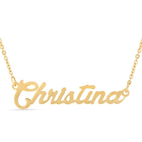 lady christina gold|gold christina name nameplate necklace.